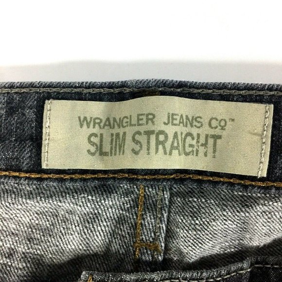 Wrangler Men's Slim Fit Straight Leg Black Jeans Size 38 X 30, Flex Dist… - Picture 6 of 9
